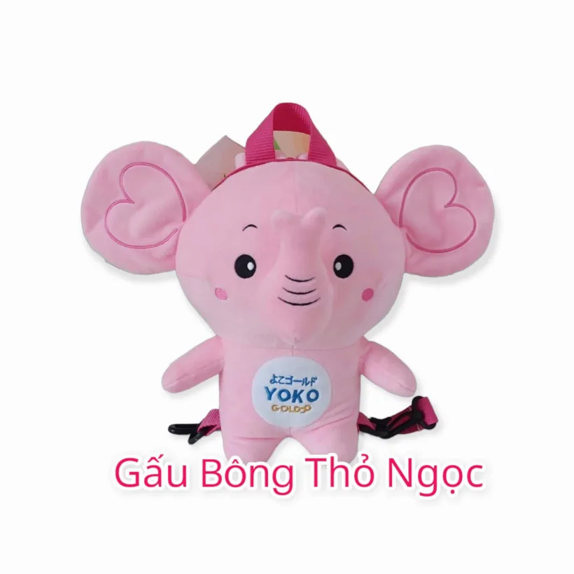 Balo bông hình voi hồng