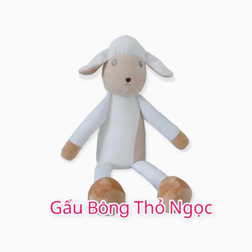 Cừu bông chân dài màu trắng