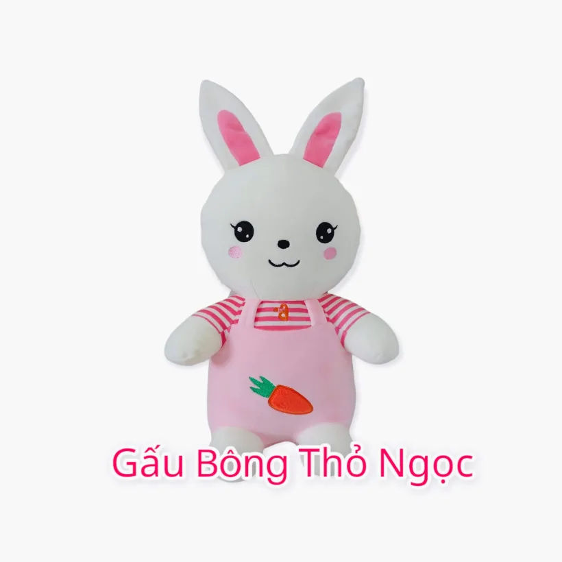 Thỏ bông áo sọc ôm cà rốt