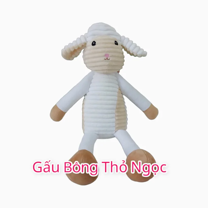 Cừu bông thân dài vải nhung gân
