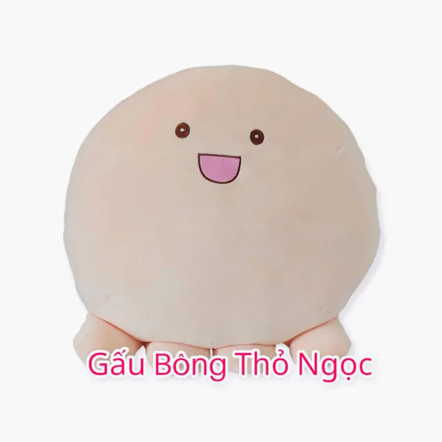 Gối bông tròn mặt cười