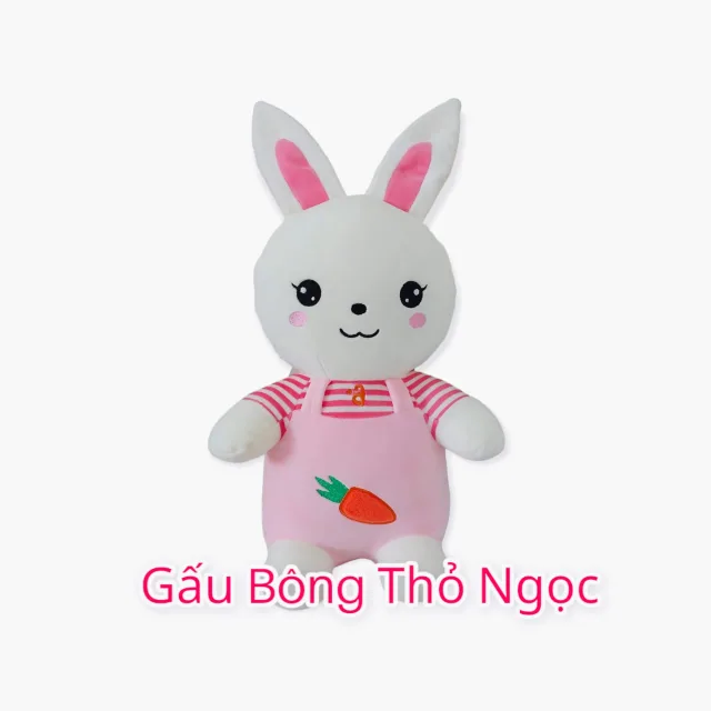 Thỏ bông áo sọc ôm cà rốt