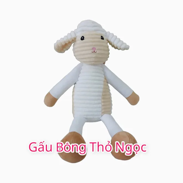Cừu bông thân dài vải nhung gân